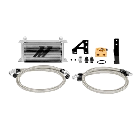 Mishimoto Thermostatic Oil Cooler Kit for 15 Subaru STi - Silver MMOC-STI-15T