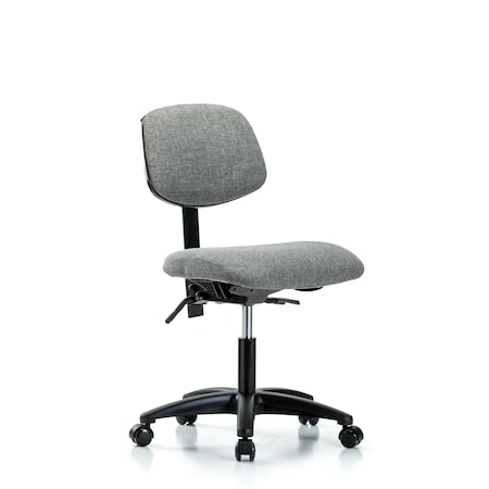 Blue Ridge Ergonomics Desk Chair Desk Chair, Fabric, Casters, Gry, No Arms, 19" to 24" Height, Fabric, Grey BR-FDHCH-RG-T0-A0-RC-F44
