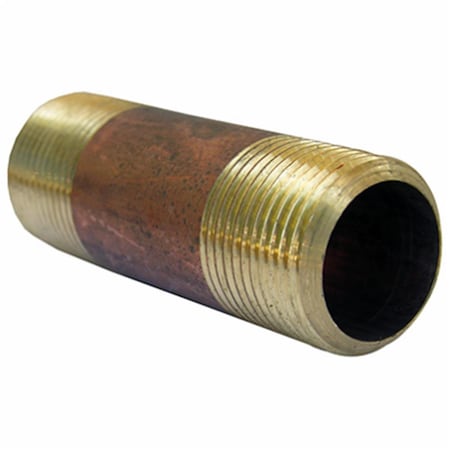 Guest Room 0.75 in. Red Brass Pipe Nipple GU592312
