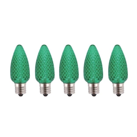 Hometown Holidays Bulb, Intermediate Lamp Base, LED Lamp, Crystal Green Light 24995