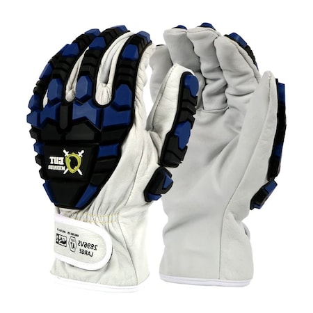 Firm Touch Standard- Natural White Goatskin Driver, A7 Cut Lining, Impact Level 2, Puncture, S, 12PK 2896VS S