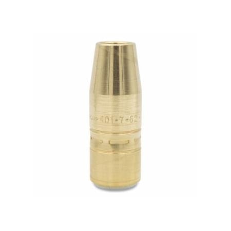 Bernard Air-Cooled Bore Nozzle, Heavy-Duty, Slip-On, 5/8 in Bore, 1/4 in Recess, Tapered, Brass, 10PK 360-401-7-62