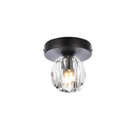 Lighting Business Eren 1 Light Flush Mount, Black LI2955624