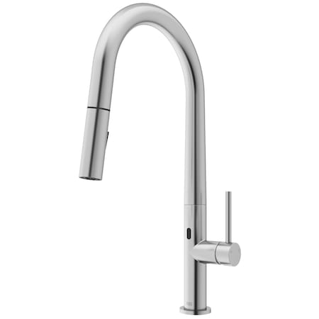 Vigo Greenwich Single-Handle Pull-Down Sprayer Kitchen Faucet with Touchless Sensor in Stainless Steel VG02029STS