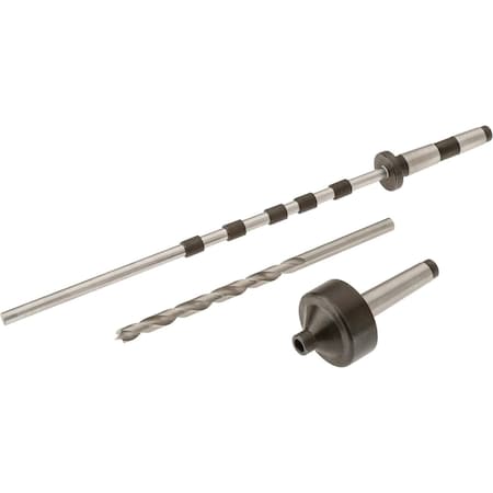 Grizzly MT1 Pen Mandrel Kit with 5 pc Bush, 7mm Brad Point Drill Bit and Saver T28073