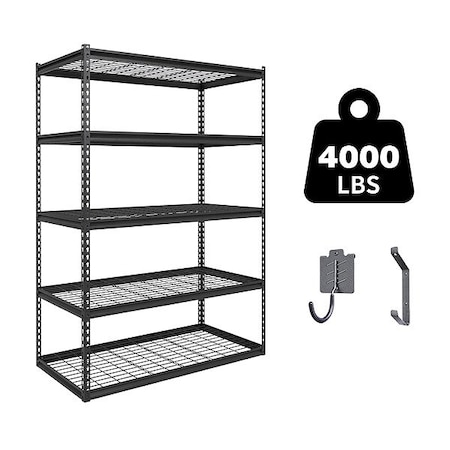 Zoro Select General Purpose Boltless Metal Shelving B-ATLAS482472-5H1000