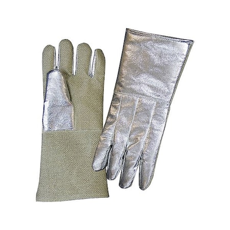 Mechanix Wear Aluminized Gloves, 1,500 Degrees F Max Temp., 1 PR 234-AKV-ZP