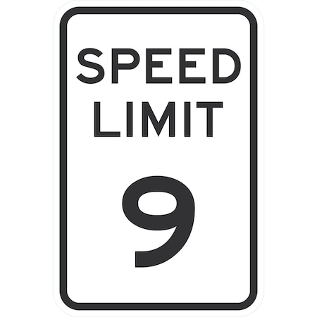 Lyle Speed Limit 9, 12x18, Engineer Grade, White G-3564-EG_12x18