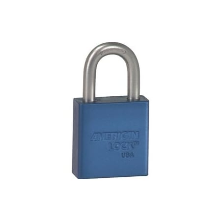 Master Lock Padlock 1-1/8in Shackle Aluminum Blue Keyed Different A1205KD BLU