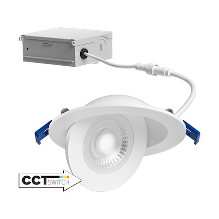 Elco Lighting 4in Floating Adjustable Eyeball Downlight, 5-CCT Switch, 780lm, Bronze ERT416CT5B