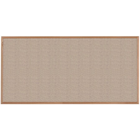 Aarco VIC Cork Bulletin Board, Red Oak Frame, Clear Lacquer Finish, Blanched Almond 48''Hx96''W OW4896186