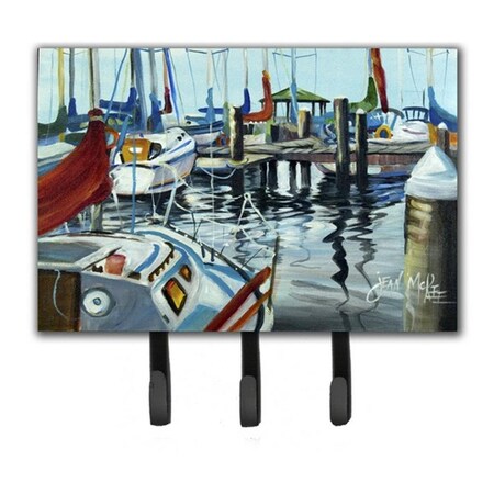 Carolines Treasures Orange Sail Sailboats Leash and Key Holder JMK1065TH68