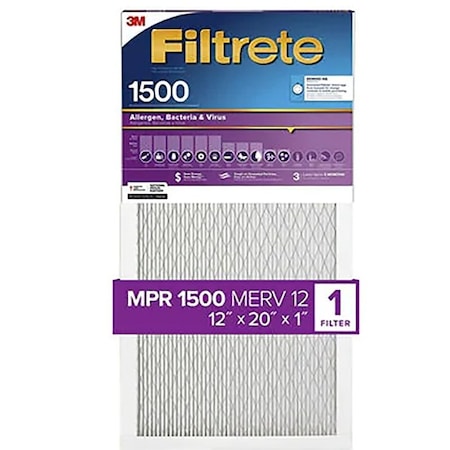 Filtrete Pleated Air Filter 1500MPR 12x20x1 2019DC-4