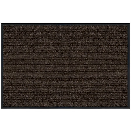 Multy Home Floor Mat, 30 in L, 18 in W, Rectangular, Parquet Pattern, PET Surface, Cocoa 1005740US