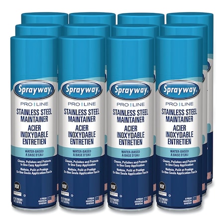 Claire Stainless Steel Maintainer, 16 oz Aerosol Spray, 12PK CL844