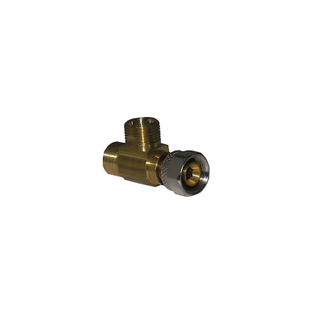 Larsen Supply Co. Angle Stop Add A Tee, 3/8-In. Female Compression Inlet x 3/8-In. Compression x 3/8-In. Compression 2633916
