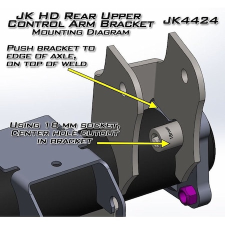 Artec Industries JK HD REAR AXLE UCA BRACKETS (PAIR) JK4424