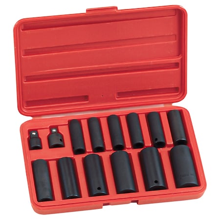 Genius Tools 15PC 3/8 & 1/2in Dr. Deep Impact Socket Set TD-3415S