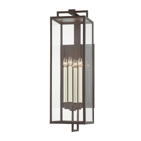Troy Lighting Beckham 4 Light Exterior 10 In. Textured Bronze B6384-TBZ