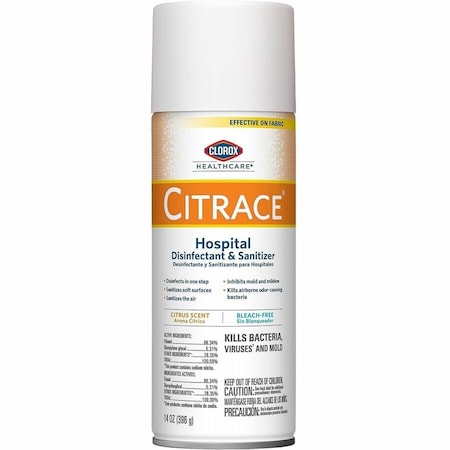 Clorox Germicidal Disinfectant Cleaner, 14 oz. Aerosol Can, Unscented, 12 PK 49100