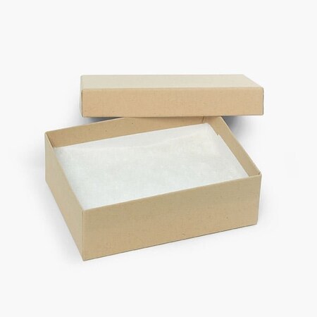 Nashville Wraps Brown Kraft Recycled Jewelry Boxes, 3.5x2.5x1.25, Fiber Fill, 100PK 8K