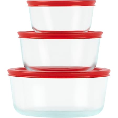 Pyrex Food Container Set, Glass, Clear 1075458