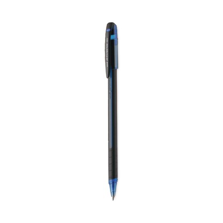 Uniball Jetstream 101 Hybrid Gel Pen, Stick, Bold 1 mm, Blue Ink, Black/Blue Barrel, 12PK 1768012