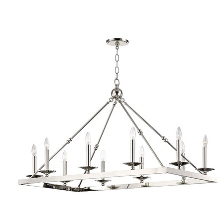 Hudson Valley Lighting Allendale 10 Light Linear 40.75 In. Polished Nickel 3244-PN