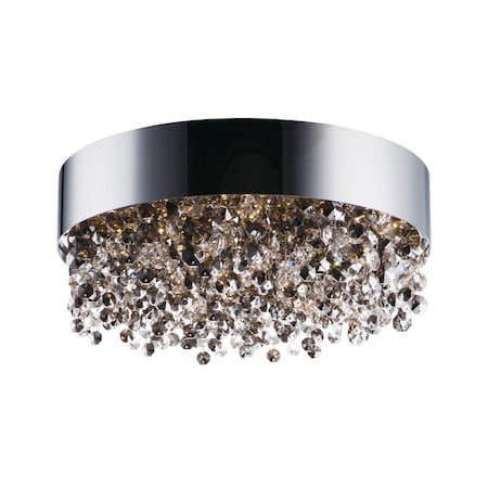 Cling 16 in. Mystic 11-Light LED Flush Mount Ceiling Light, Polished Chrome CL1546290