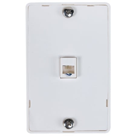 Zenith Wall Phone Jack, White TW1001WPW