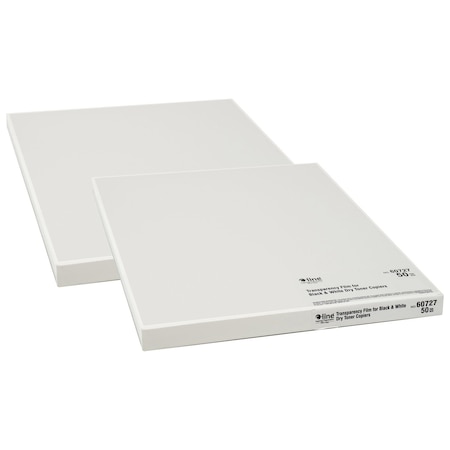 C-Line Products Plain Paper Copier Transparency Film, Clear, 8 1/2 x 11, 100PK 60727