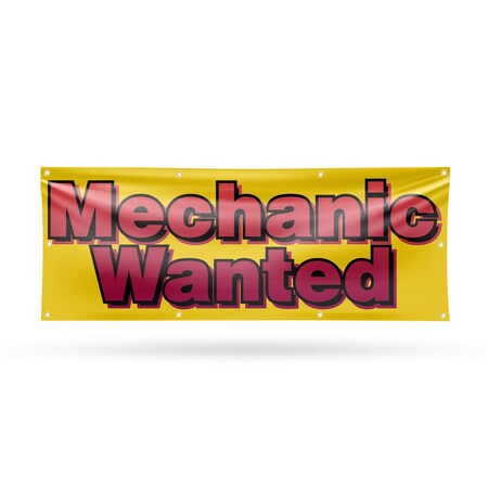 Signmission Mechanic Wanted, 36 Inch x 96 Inch, Vinyl Banner B-96-30734
