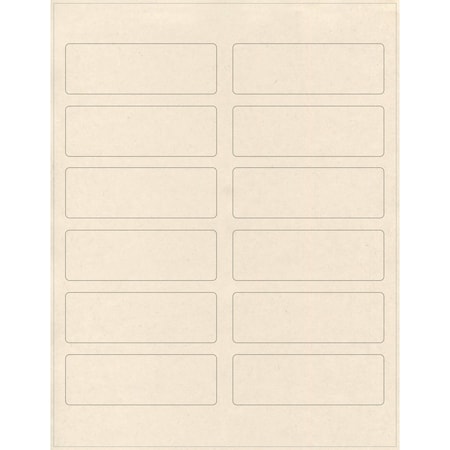 Elevate Packaging 3.75 x 1.25 in. Compostable Rectangle Labels, Blank Layflat Sheets, Sugarcane, 25PK LC1612