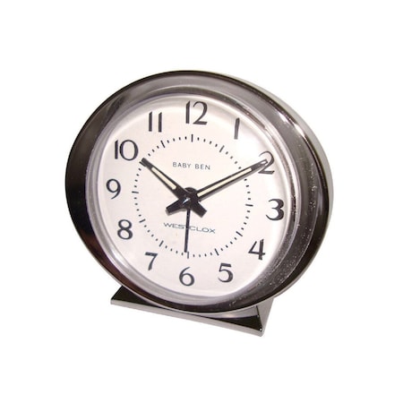Baby Ben Alarm Clock, Plastic Case, Silver Case 11611QA