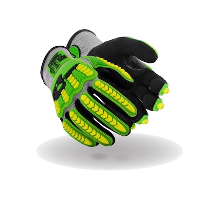 Magid T-REX Flex Series Lightweight NitriX Grip Technology Palm Coated Impact Glove, ANSI Cut A5, XXXXL TRX441XXXXL