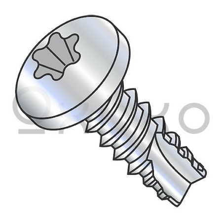 Oxoxo 2-32X1/4 6 Lobe Pan Thread Cutting Screw Type 25 Fully Threaded Zinc and Bake, 10000PK 519841