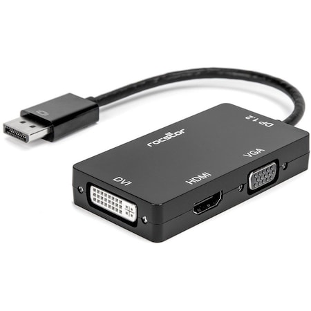 Rocstor 3-IN-1 DISPLAYPORT TO HDMI4K, VGA, DVI Y10A259-B1