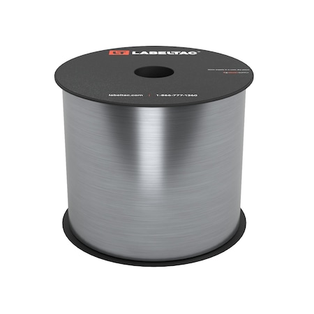 Labeltac Brushed Metal Stock 4in x 75ft LT4/LTPX, Brushed Aluminum LT425