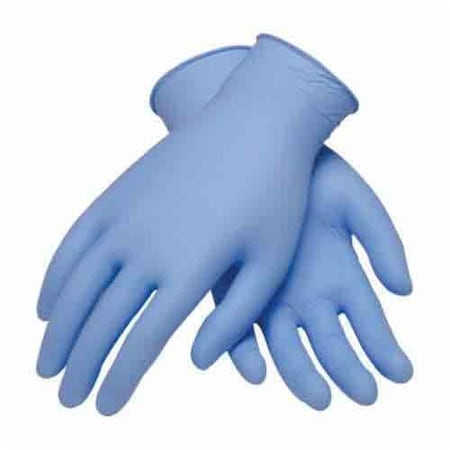 Pip Heavy Duty Disposable Gloves, Large, Nitrile, Blue, 10 in L, Non-Powdered, Textured Grip 63-336PF/L