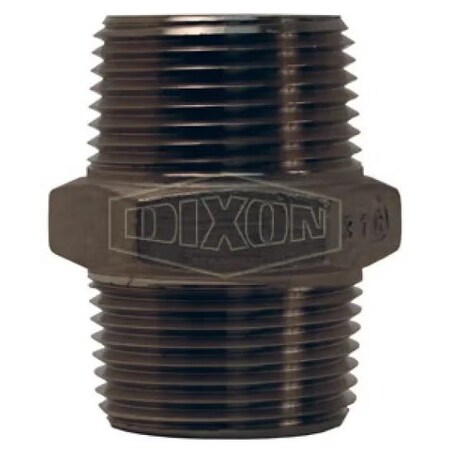 Dixon Hex Straight Nipple, 2 in, MNPT, 316 SSss Steel HN200SS