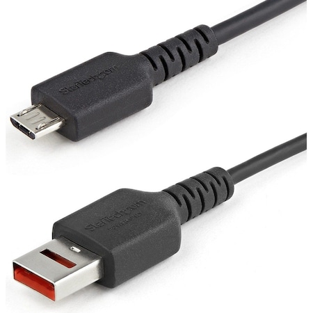 Startech.Com USB-A to Micro USB Secure Charging Cable USBSCHAU1M