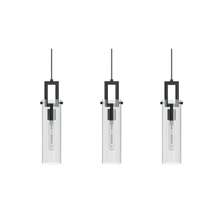 Afx Houston 3-Light Linear Pendant, 60W, Black HOUP04MBBKLNR3