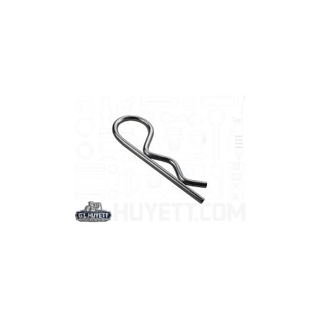 Huyett Bridge Pin, Zinc Plated Spring Steel, 0.054 in Wire Dia x 0.766 in Length x Fits 3/32 in Shaft BP-178