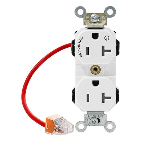 Leviton PlugsandReceptacles, 20A, 125VAC, Wht, Nylon M5362-1CW