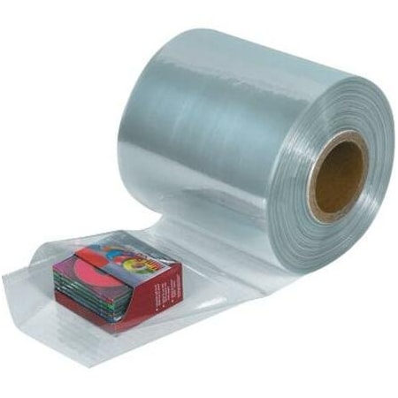 Box Packaging PVC Shrink Tubing, 100 Ga., 34"W x 1500'L, Clear, 1 Roll SHT34100