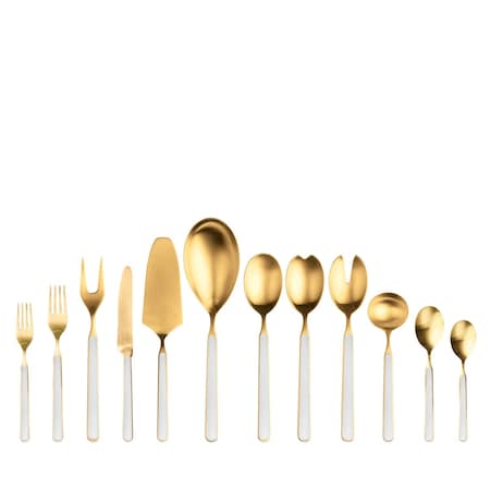 Mepra Fantasia Ice Gold Flatware Set - 67 Pieces - Porcelain 10W622067OI