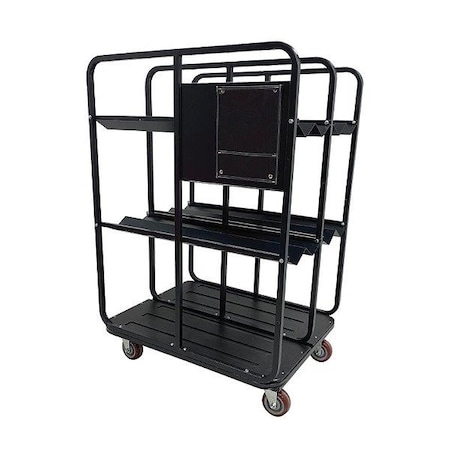 Royal Basket Trucks Mat Cart, 40" L, 63" H, Black G40-BKH-F2A-5UNN