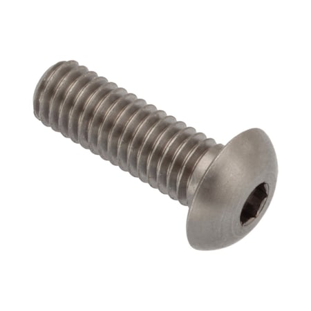 Zoro Select #8-36 Socket Head Cap Screw, Button, Plain 18-8 Stainless Steel, 1/2 in Length ZBC178UNF