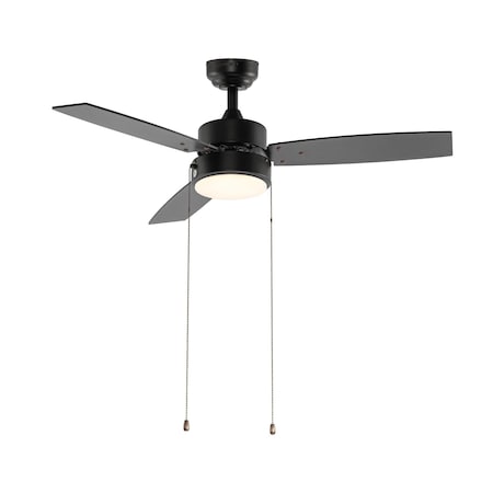 Jonathan Y Blair 42" 1-Light Modern Minimalist 3-Speed Iron Height Adjustable Integrated LED Ceiling Fan w/Pull JYL9725A