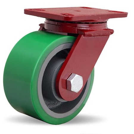 Hamilton Plate Caster, Swivel, Polyurethane, 7 1/2"H S-FM-63DB-4SL-FB